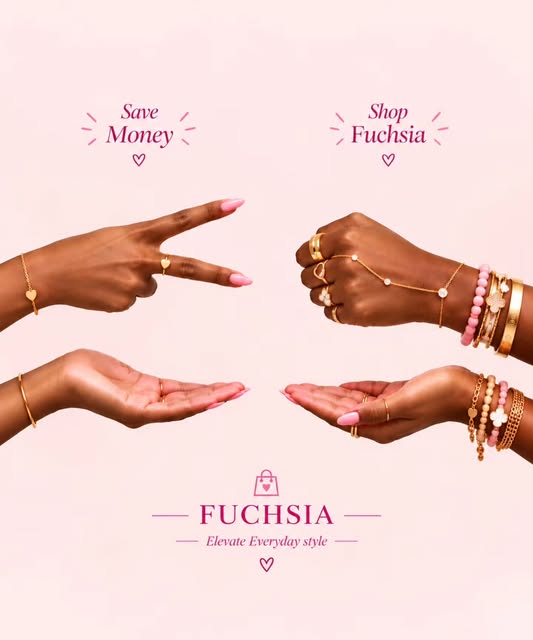 Save Money, Shop Fuchsia — original Fuchsia Collective campaign artwork
